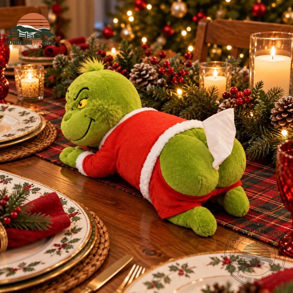 Funny Green Grinch Butt Plush Tissue Box Holder - Christmas Gag Gift 9 Funny Green Grinch Butt Plush Tissue Box Holder - Christmas Gag Gift