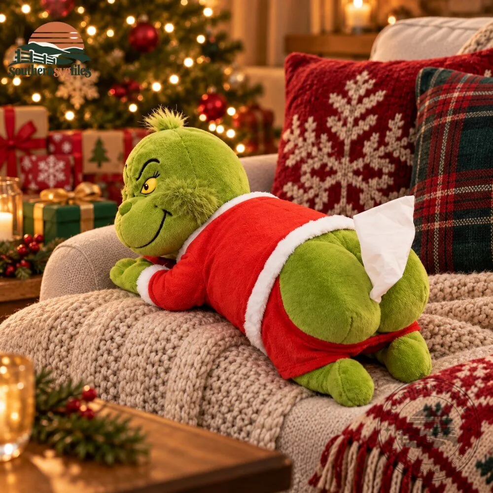 Funny Green Grinch Butt Plush Tissue Box Holder - Christmas Gag Gift 11 Funny Green Grinch Butt Plush Tissue Box Holder - Christmas Gag Gift
