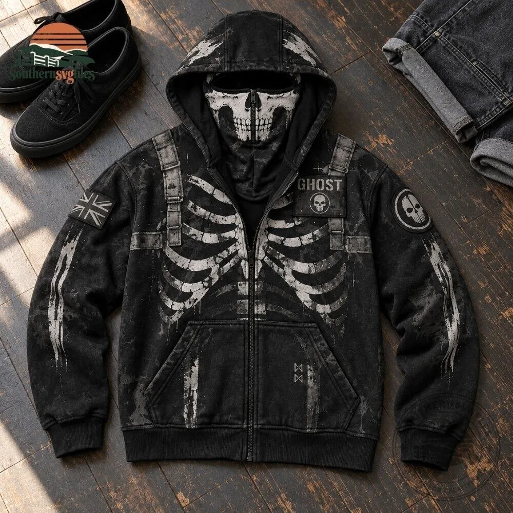 H&M Call of Duty Ghost Skull Zip Mask Hoodie 10 H&M Call of Duty Ghost Skull Zip Mask Hoodie