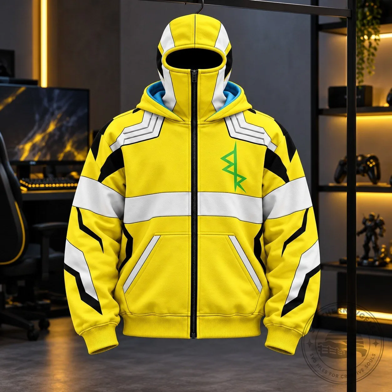 H&M x Cyperbunk Balaclava Mask Zip Up Hoodie