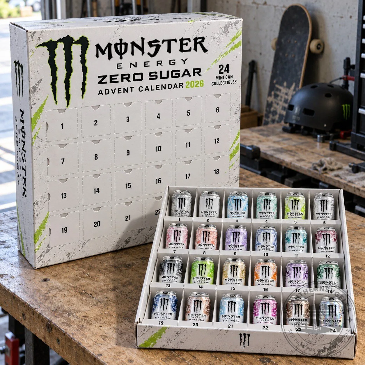 Monster Energy Zero Sugar Advent Calendar 2026 Christmas Countdown