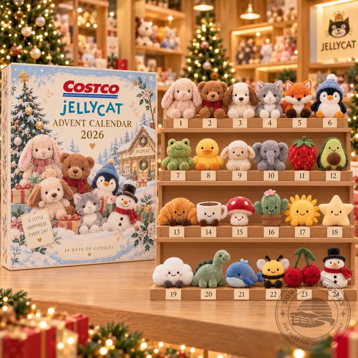 Costco Jellycat Cutie Christmas Countdown Advent Calendar 2026
