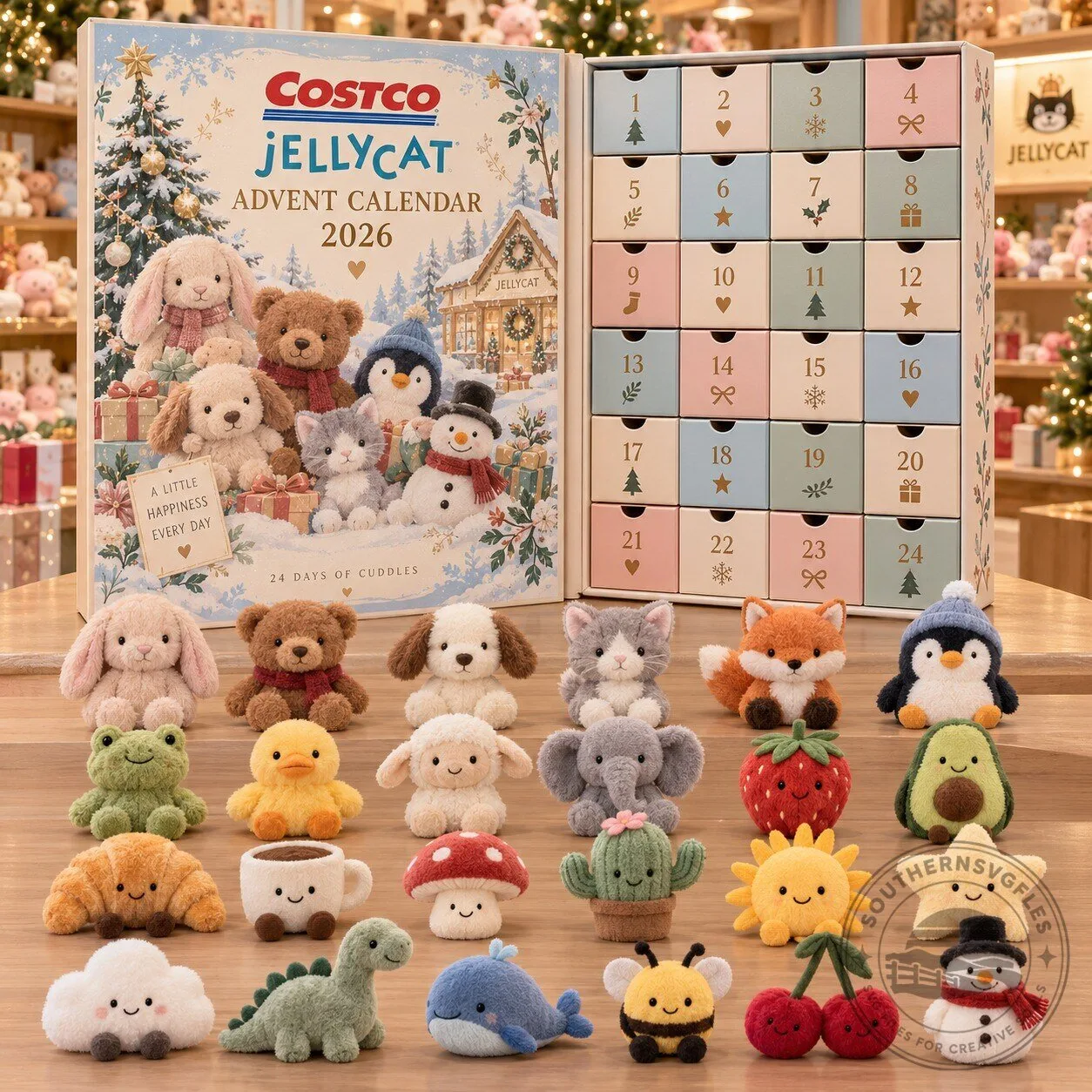 Costco Jellycat Cutie Christmas Countdown Advent Calendar 2026 7 Costco Jellycat Cutie Christmas Countdown Advent Calendar 2026