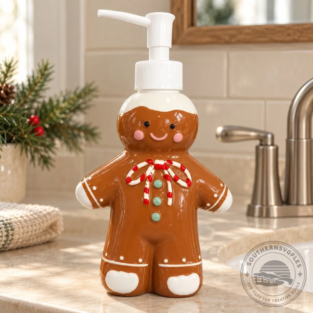 Gingerbread Cute Christmas Soap Pump Gingerbread Cute Christmas Soap Pump